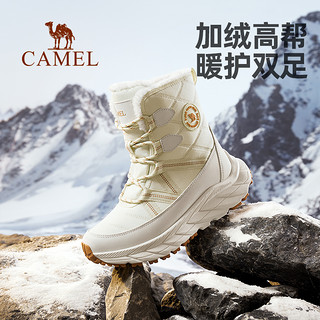 CAMEL 骆驼 户外雪地靴女款2023新款冬季厚底登山靴子防寒加绒保暖徒步鞋