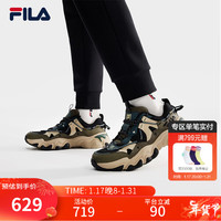 斐乐(FILA)休闲鞋猫爪鞋5代运动鞋2024春季男鞋老爹鞋 黑/灰绿色-BC 41