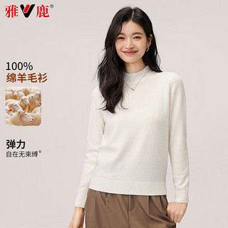 雅鹿 羊毛衫女 浅卡其色