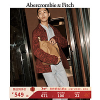 ABERCROMBIE & FITCH【龙年系列】男装 美式红色针织外套新年夹克 355454-1 红色图案 S (175/92A)