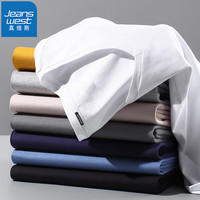 JEANSWEST/真维斯 棉质 男士V领长袖T恤