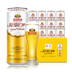 YANJING BEER 燕京啤酒 12°P原浆白啤500ml*12罐整箱装燕京白啤酒含浓郁丁花香气