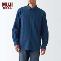 無印良品 MUJI 無印良品 男式 法兰绒 衬衫 ACA80C2A 长袖休闲白衬衫 格子衬衫