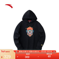 安踏(ANTA)好事发生新年款卫衣冬季男连帽男款套头衫休闲轻便上衣152418746 基础黑 -3 2XL(男185)