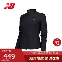 NEW BALANCE 24年针织外套女 秋冬简约休闲运动跑步服WJ41466 BKH XL 