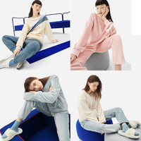 【断码清仓】淳度三层夹棉睡衣女冬款加厚珊瑚绒男士家居服可外穿