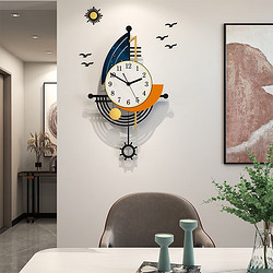 MEISD 美世达 创意钟表客厅挂钟现代家用石英钟挂墙装饰扫秒时钟 大号：40