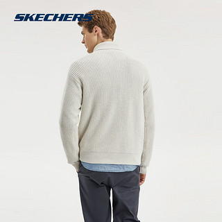 SKECHERS 斯凯奇 男士舒适卫衣L423M061 豆腐白/0211 S