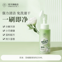 儒意 洗羽绒服清洗剂免水洗清洁干洗剂免洗白色去污家用洗涤液 250ml 1瓶 羽绒服清洗剂