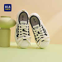 HLA 海澜之家 厚底板鞋时尚透气休闲小白鞋潮流饼干鞋HDAYXW3ACP238 黑色39