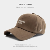 Foss Phil棒球帽男女夏季潮流帽子宽檐大头围字母刺秀鸭舌帽防晒遮阳帽