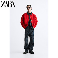 ZARA 24春季新品 新年系列龙年限定男装 直筒牛仔裤 7627406 400