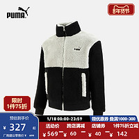 PUMA 彪马 官方 男女同款复古拼色仿羊羔绒外套SHERPA JACKET848954