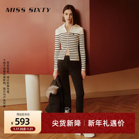 MISS SIXTY磨毛牛仔裤女高弹黑色提臀修身显瘦铅笔裤 黑色 24