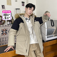 NEW BALANCE男装 23冬季运动服户外防风保暖外套上衣休闲时尚连帽羽绒服 AMJ34323-SOT M