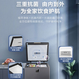 海尔（Haier）冰柜家用小型-40度超低温冷藏冷冻两用转换一级能效保鲜小冰柜100升 100升-40度电子控温彩晶面板