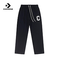 匡威（Converse）2023冬男直筒裤雪尼尔C字贴布休闲长裤10026554-A01 黑10026554-A01 L