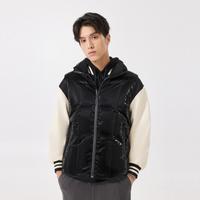 Cabbeen 卡宾 男装90白鸭绒羽绒马甲秋冬款宽松光泽质感外套潮流H