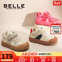 百丽童鞋女童板鞋加绒保暖鞋子男童运动鞋儿童二棉鞋防踢 普鲁士蓝 29 适合脚长约17.8-18.3cm