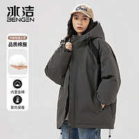 BENGEN 冰洁 拼色棉服 深灰 180/2XL