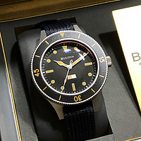 BULOVA 宝路华 传承系列潜水复古机械尼龙表带曲面表镜男表98A266