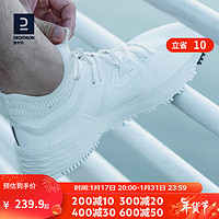 迪卡侬（DECATHLON）运动鞋男鞋休闲老爹鞋减震跑步鞋子RUNS 纯白-男款 45