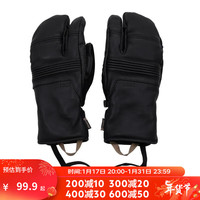 迪卡侬（DECATHLON）手套防水保暖防寒耐磨羊皮滑雪手套WEDZE1 黑色小羊皮-龙虾指 L