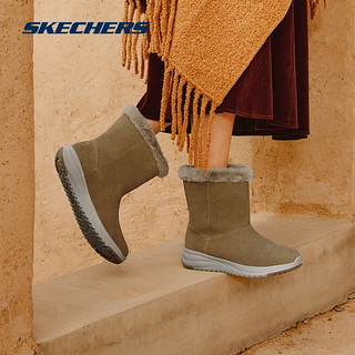 SKECHERS 斯凯奇 女士休闲靴144773 棕色/BRN 35