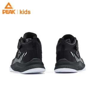 匹克童鞋儿童篮球鞋大童男童透气实战球鞋减震防滑运动鞋 黑色 39