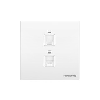 松下（Panasonic）86型悦宸简约白开关插座面板单双控二三插网线TV面板墙壁暗装插板 电脑电脑 WMWM412