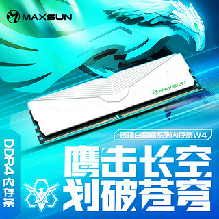 MAXSUN 铭瑄 16GB DDR4 3200 台式机内存条 W4白猎鹰系列马甲条