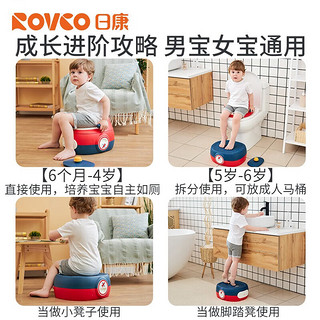 日康（rikang)儿童坐便器男女宝宝马桶圈坐垫如厕训练器通用坐便圈 【红色】坐便器（PU软垫）