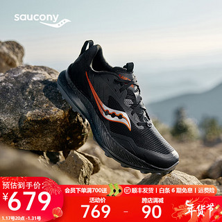 Saucony索康尼BLAZE TR炽焰户外越野跑鞋男运动鞋24年防滑登山徒步鞋 黑红100【男款】 40.5