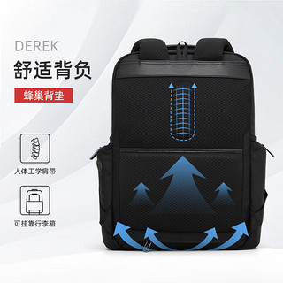 新秀丽（Samsonite）双肩包电脑包男15.6英寸商务旅行包小总裁背包笔记本书包 TU5黑色