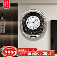 SEIKO日本精工时钟家用别墅大钟表客厅办公室整点响音乐彩灯大挂钟 软金色QXM239S