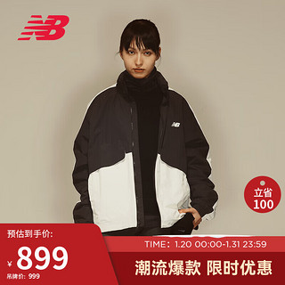 NEW BALANCE 外套男款女款24年冬季撞色百搭运动休闲夹克AMJ41340 ACK S