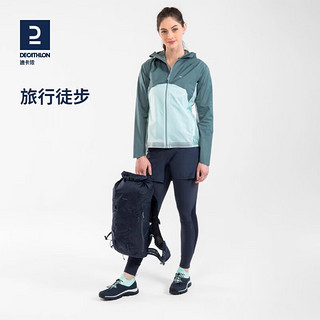 DECATHLON 迪卡侬 户外女防风防水外壳单层运动装备爬山外套徒步夹克绿色XL-4409458