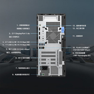 戴尔（DELL）OptiPlex7010MT Plus台式机电脑办公整机（i9-13900K 64G 1TB固态 集显）23.8英寸  加购23.8英寸