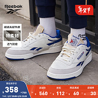 Reebok 锐步 Club C Revenge Vintage 中性休闲运动鞋 FW4863 白色/蓝色 40