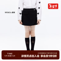 little MO&Co.little moco童装24春装女童半身裙松紧腰短裙子KBD1SKT007 黑色 110/50
