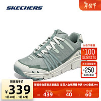 斯凯奇Skechers女子复古户外鞋轻量舒适耐磨徒步鞋子180149 绿色/GRN 38