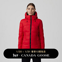 加拿大鹅（Canada Goose）Abbott女士轻量羽绒服连帽衫外套大鹅羽绒服 2220L 11 红色 S