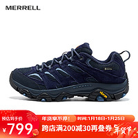 MERRELL 迈乐 户外徒步鞋男MOAB3 GTX低帮透气防水耐磨防滑登山鞋藏青 藏青色 44