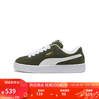 彪马（PUMA） 男女同款复古休闲板鞋 面包鞋 SUEDE XL 395205 深橄榄色-白-13 41