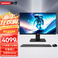 联想(Lenovo)来酷一体机 23.8英寸多功能台式家用商用办公一体机电脑 i5-12450H 16G 1T+512G固黑 含无线键鼠