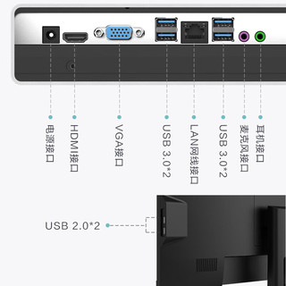 联想(Lenovo)来酷一体机 23.8英寸多功能台式家用商用办公一体机电脑 i5-12450H 16G 1T+512G固黑 含无线键鼠