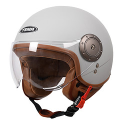 YEMA 野马 电动车头盔3C认证男女冬季电瓶车半盔四季通用摩托车安全盔帽
