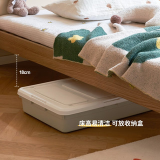 源氏木语实木儿童床有机皮软包床头靠背青少年小床单人床 儿童床（软包奶茶色）+J117床垫 1500mm*2000mm