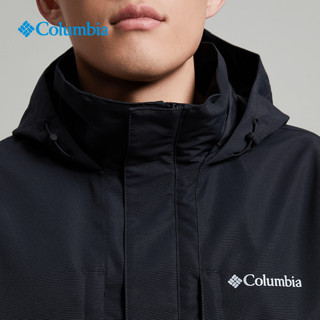 Columbia24春夏哥伦比亚冲锋衣男城市户外防风防水连帽单层外套WE9012 010 M/175