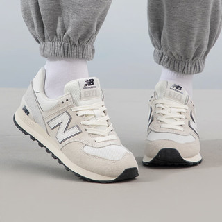                                                                                 NEW BALANCE男鞋女鞋 24nb 574系列运动鞋复古拼接低帮潮流休闲鞋 U574LS2-D/米白色 38.5 (脚长240mm)